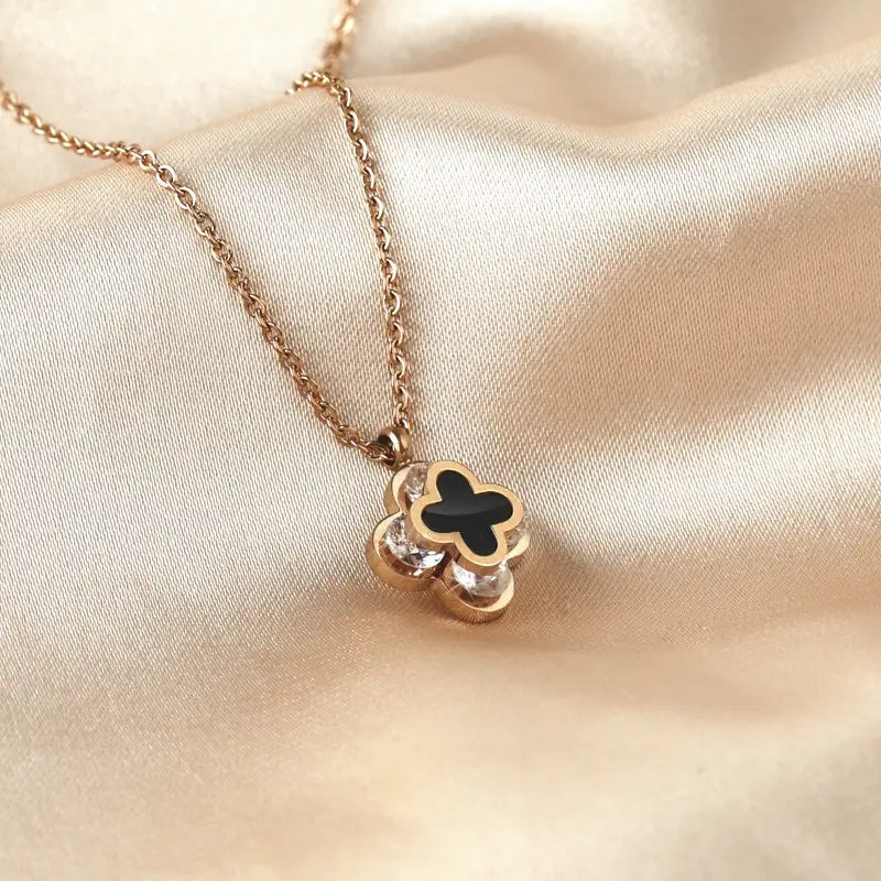 Imposed Black Clover Necklace