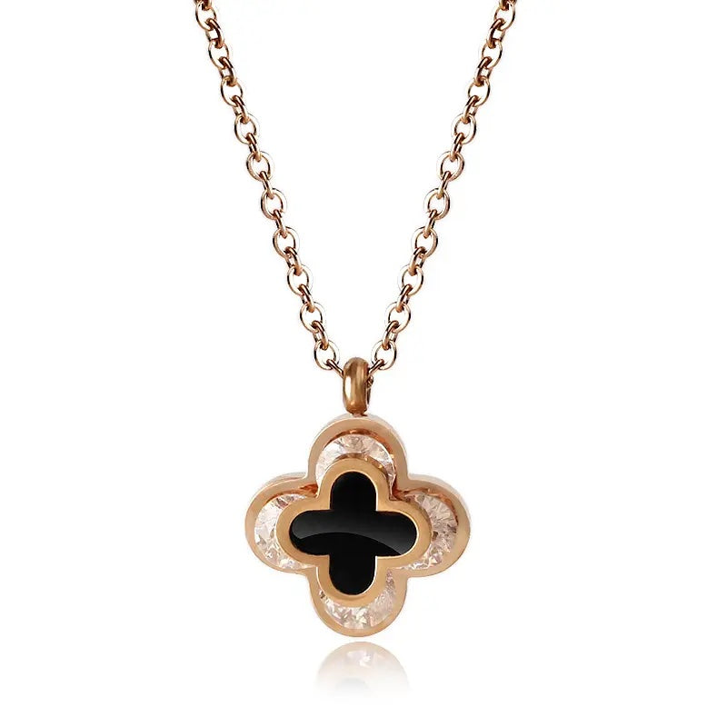 Imposed Black Clover Necklace