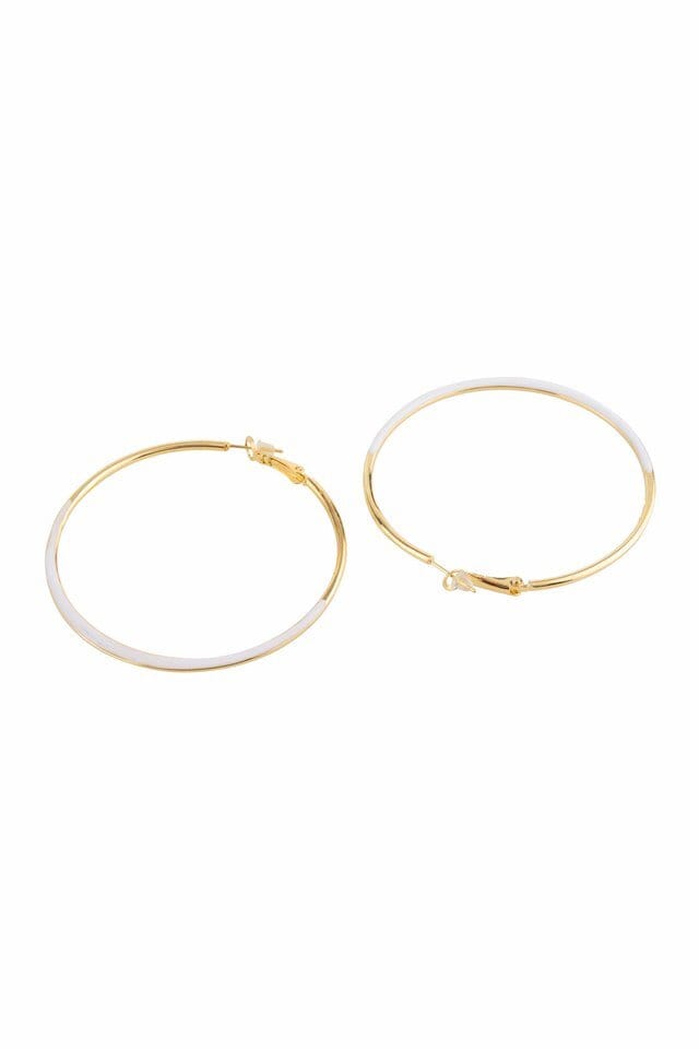 In Trend Gold White Hoops