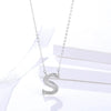 Initial Alphabet Letter Zirconia Necklace