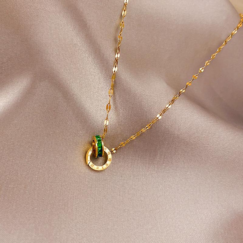 Interlooped Together Forever Necklace - Green
