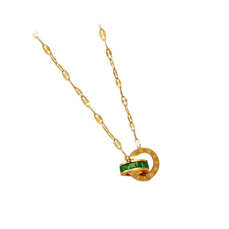 Interlooped Together Forever Necklace - Green