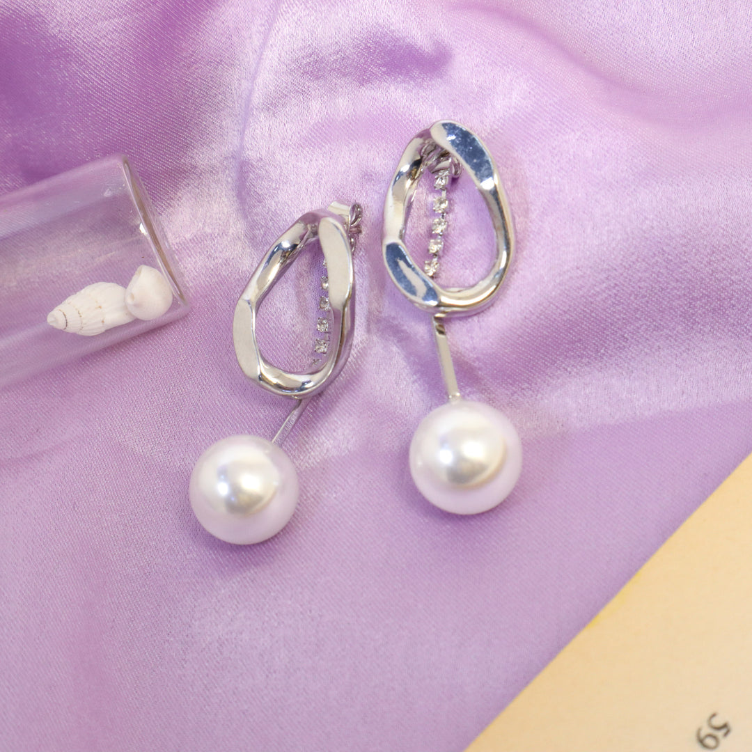 Korean Style Pearl Drop Earrings