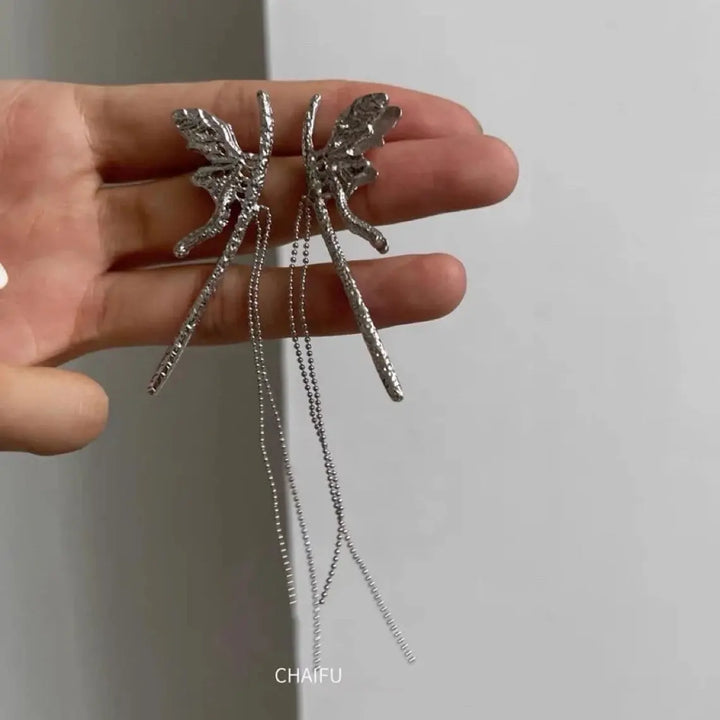 Long Tassel Fly Earrings