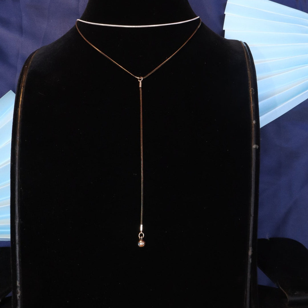Long V Chain Stacked Chain Necklace