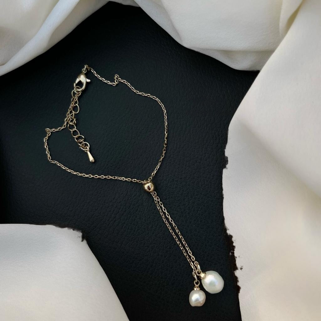 Love Pearls Drop Adjustable Bracelet