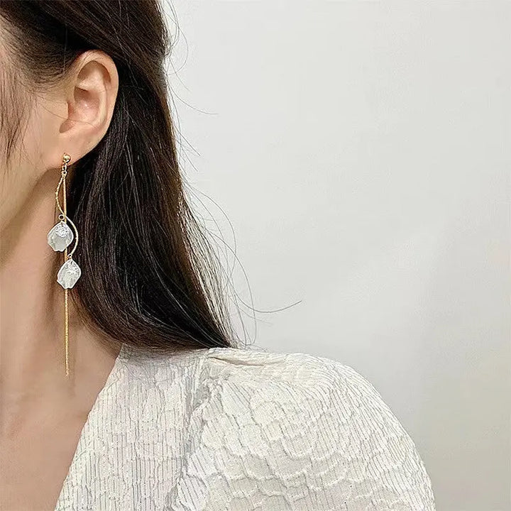 Lucky Seashells Tassel Earrings
