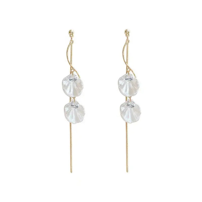 Lucky Seashells Tassel Earrings