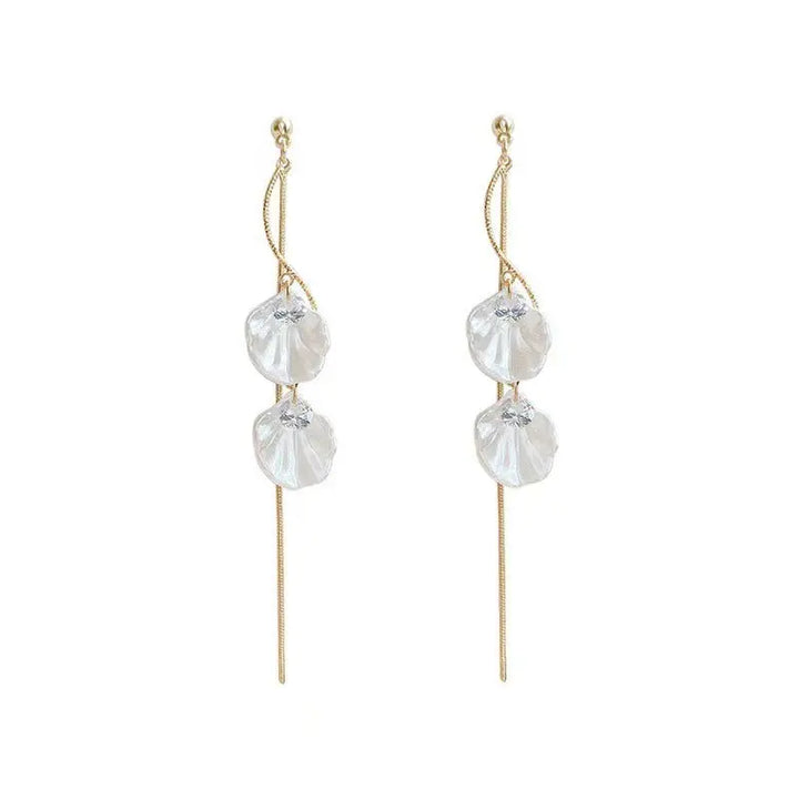 Lucky Seashells Tassel Earrings