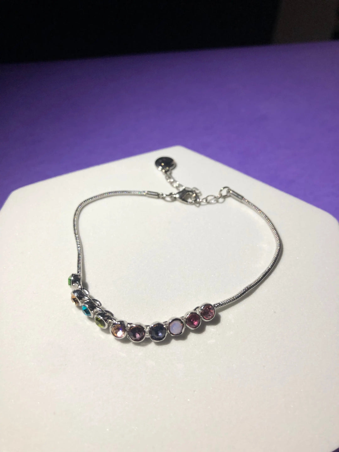 Lucky tourmaline stones Bracelet - Silver