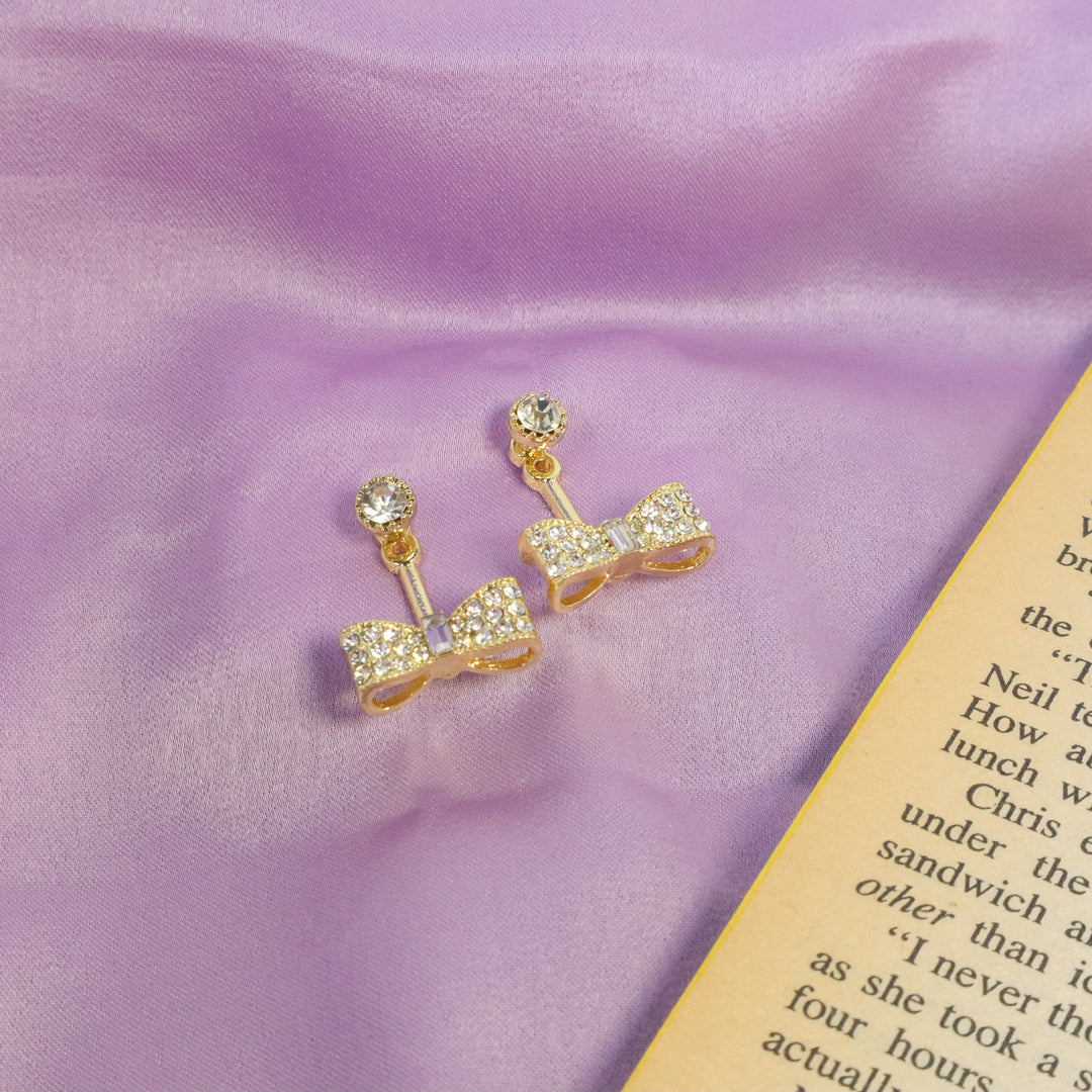 Luxurious Gold Tie Earrings