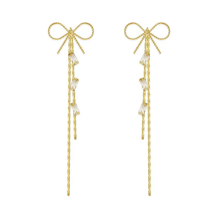 Midnight in Paris Bow Earrings
