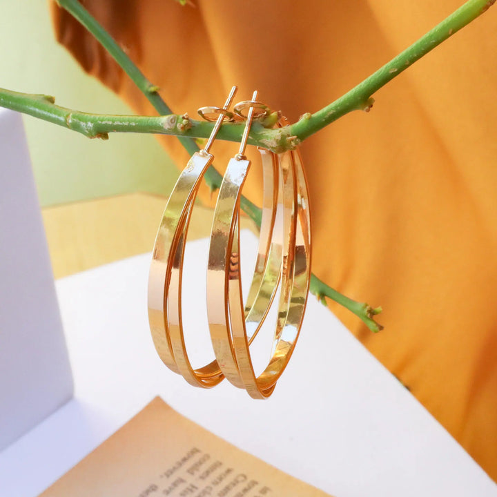 Mimalistic Golden Hoops
