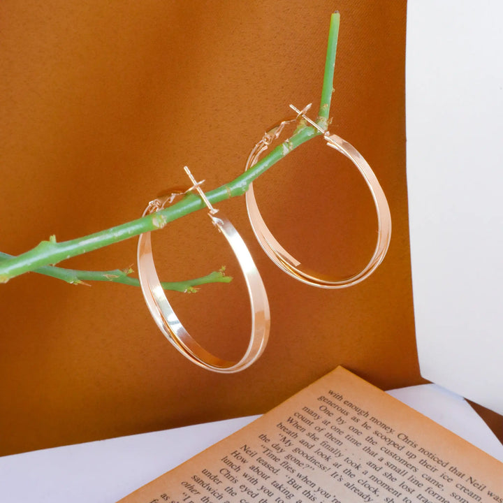 Mimalistic Golden Hoops