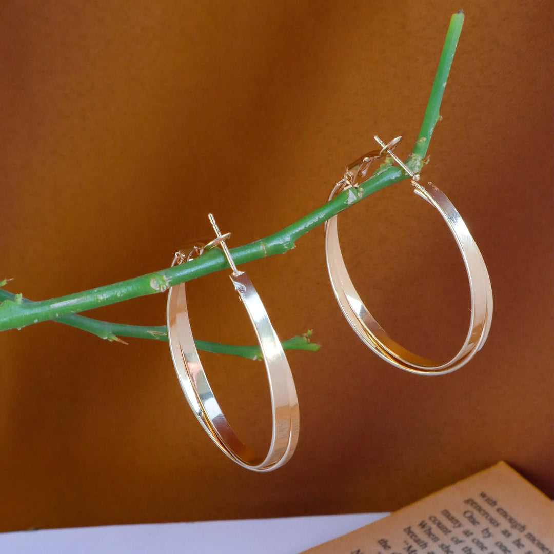 Mimalistic Golden Hoops