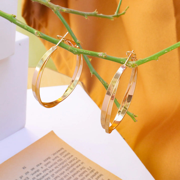 Mimalistic Golden Hoops