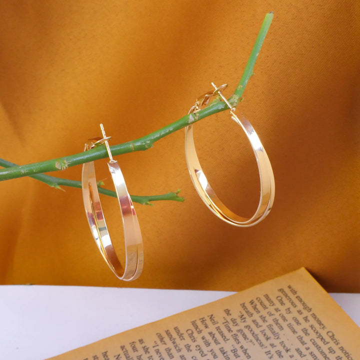 Mimalistic Golden Hoops