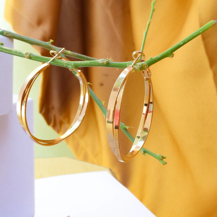 Mimalistic Golden Hoops