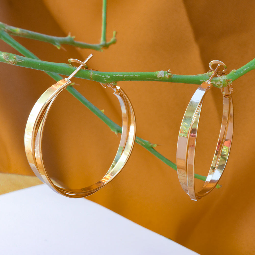 Mimalistic Golden Hoops