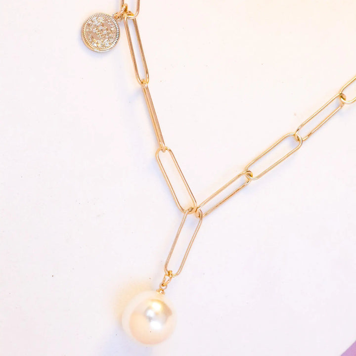Minimalist Pearl Drop Necklace