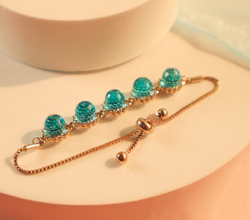 Natural Crystal Bracelet - Blue