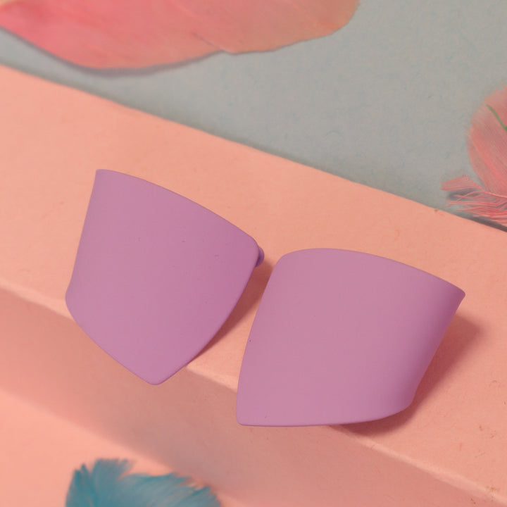 Pastel Lilac Folded Earring