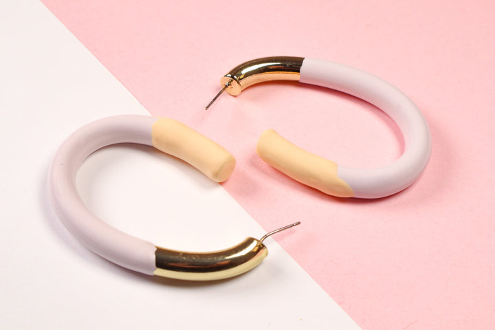 Pastel Mixed Tube Hoop Earrings