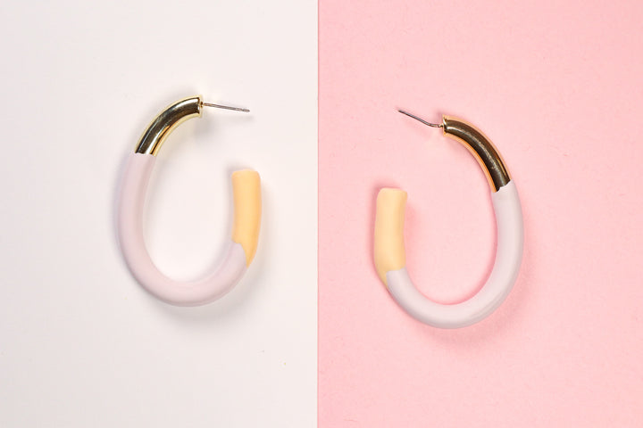 Pastel Mixed Tube Hoop Earrings