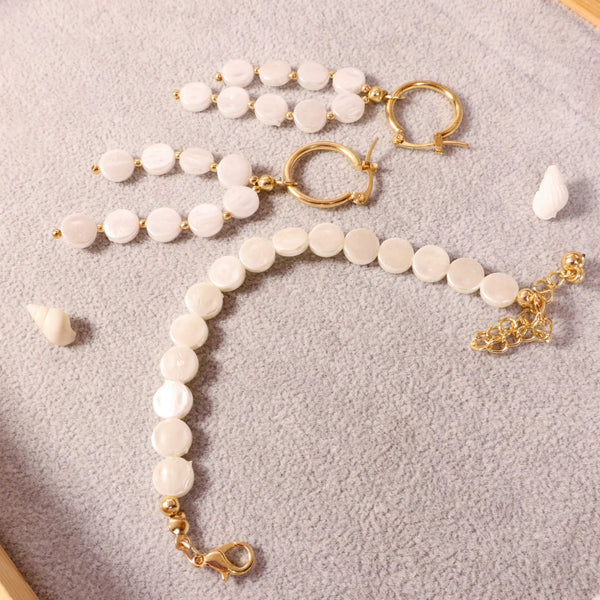 Pearly Pearl Bracelet and Earrings set