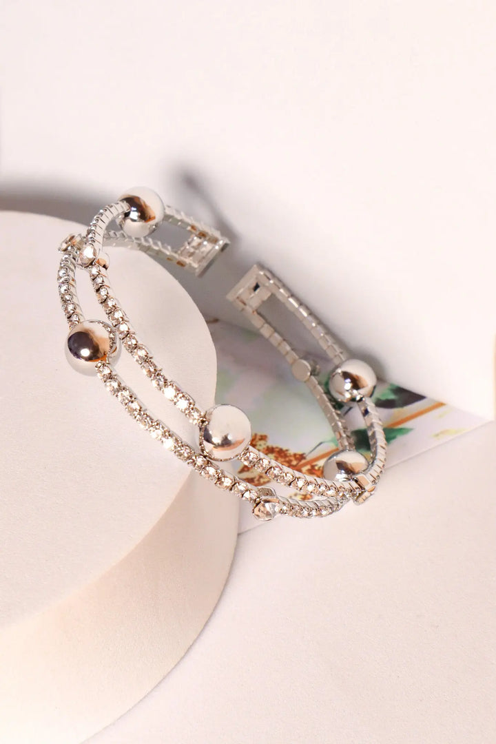 Pretty Silver Double Cuff