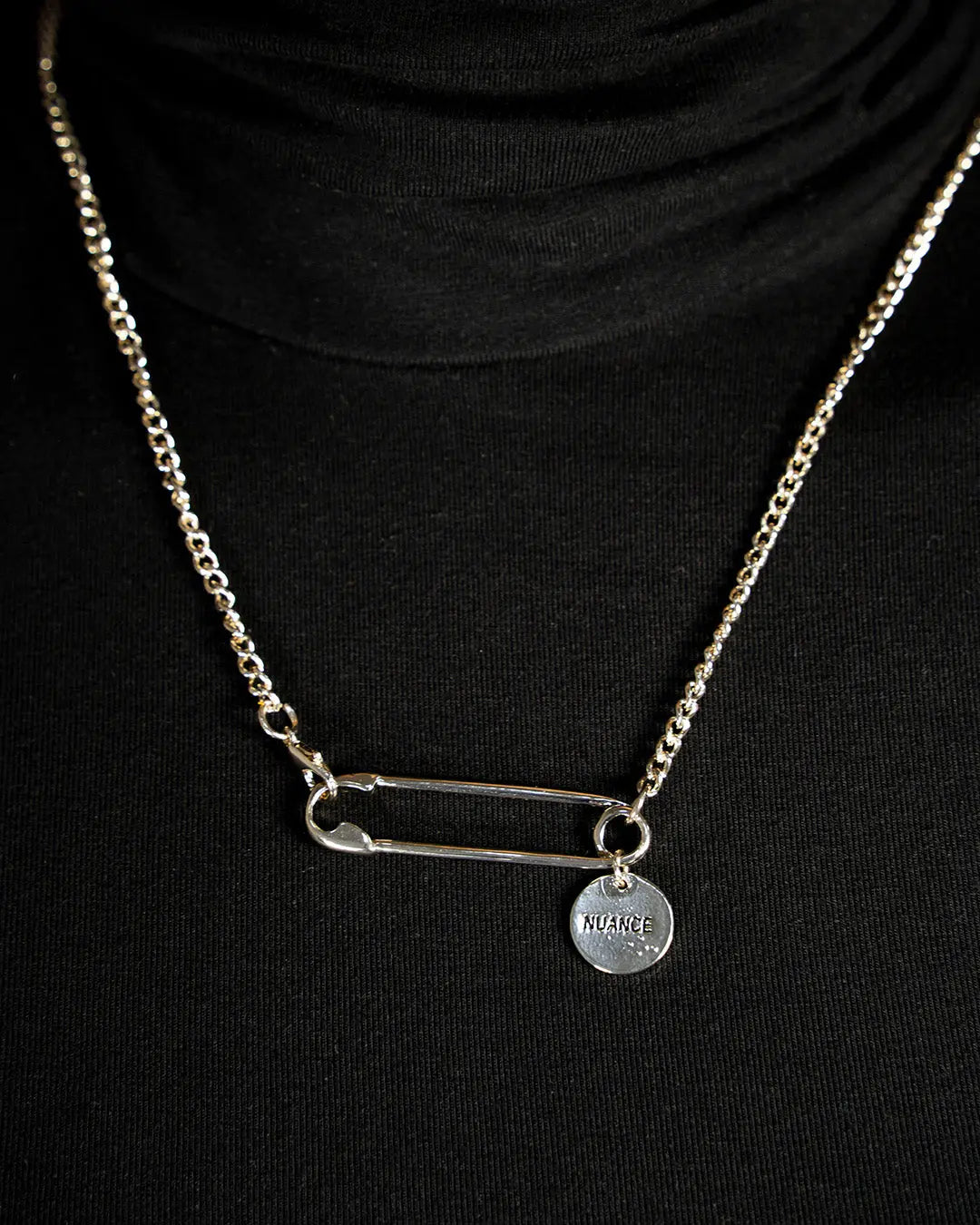 Punk Rock safety pin necklace