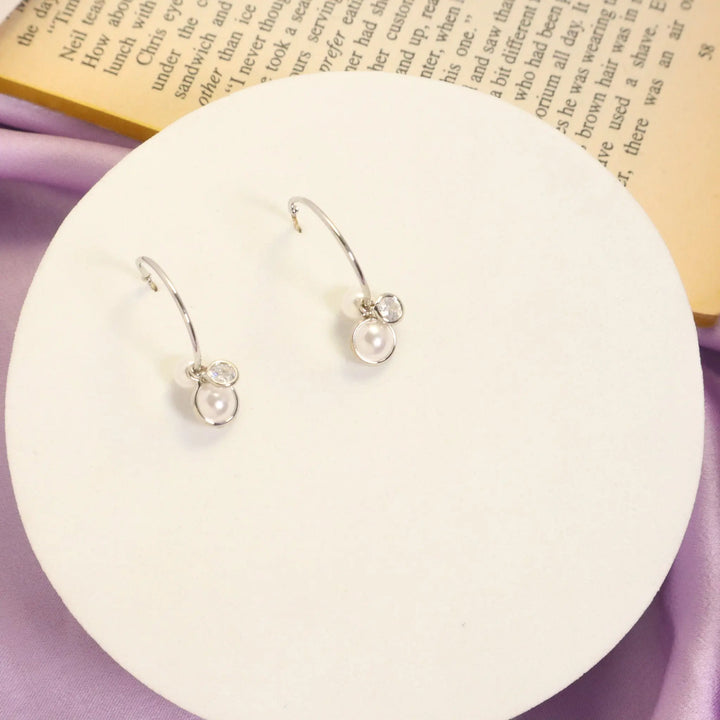 Pure Pearls Open Hoops