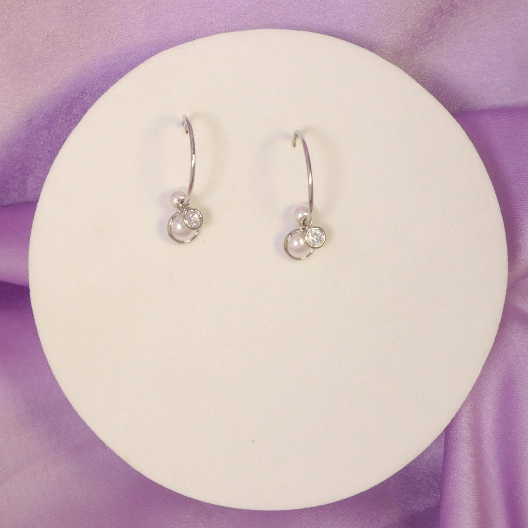 Pure Pearls Open Hoops