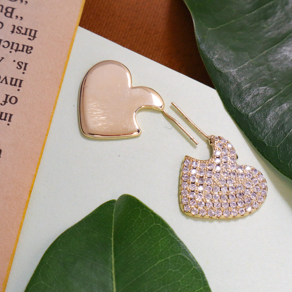 Puzzle Heart Earrings