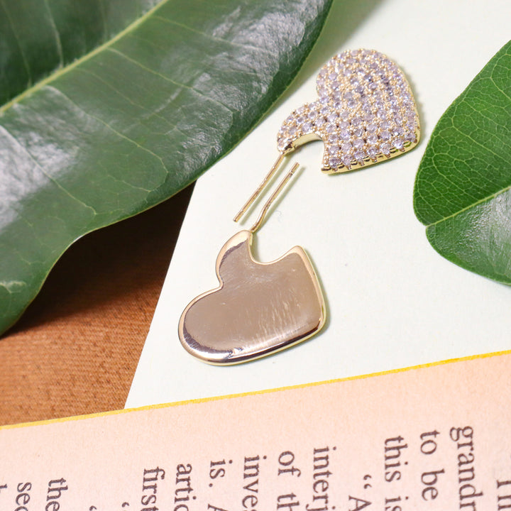 Puzzle Heart Earrings