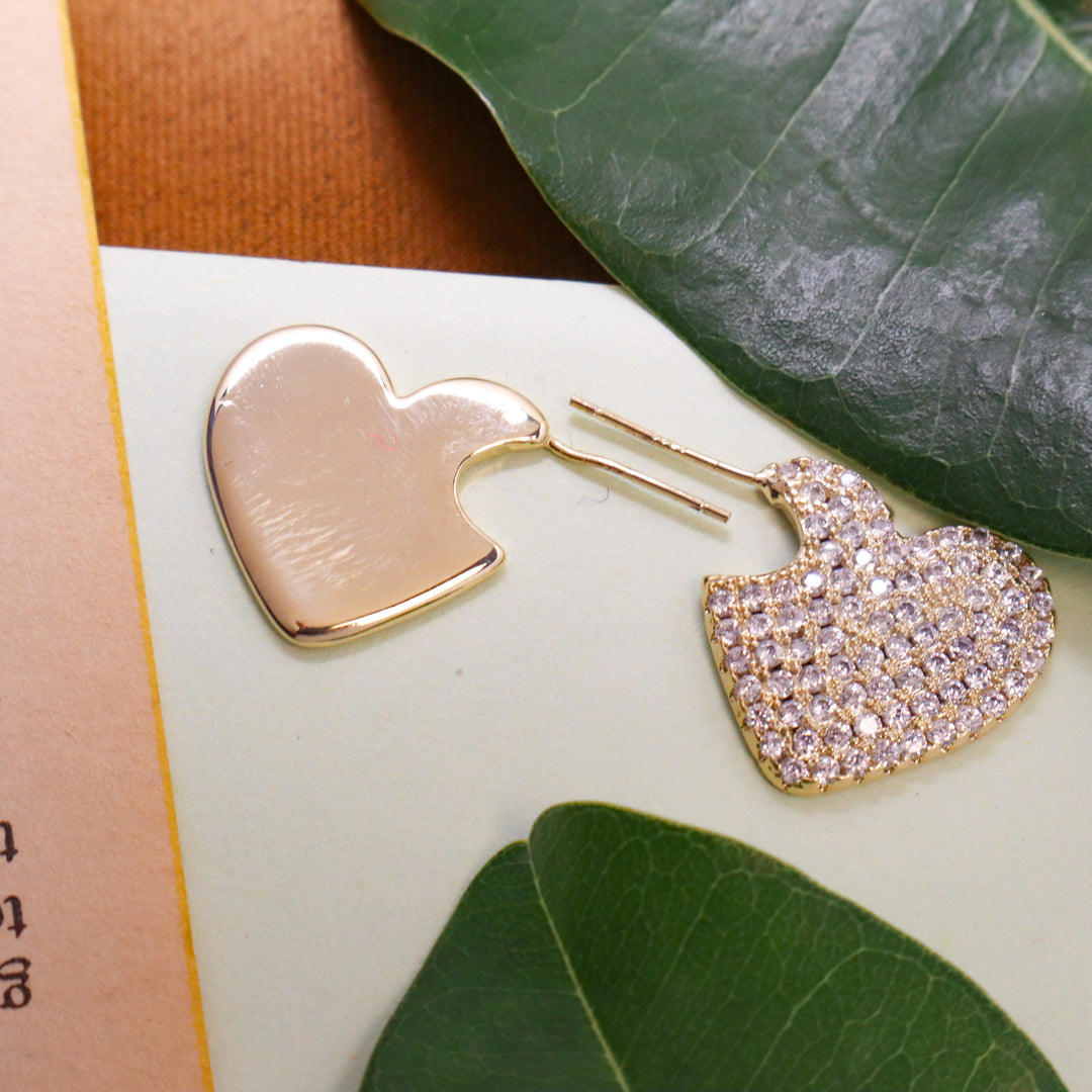 Puzzle Heart Earrings