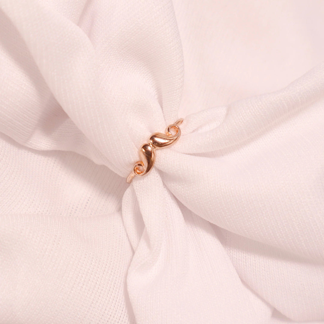 Mustache rose-gold ring