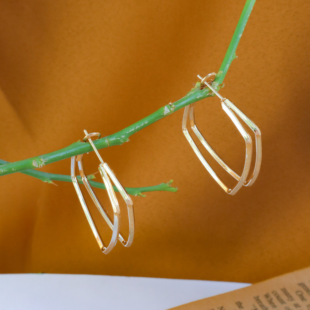 Rachel Green's square hoop Earrings