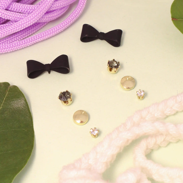 Set Of 4 Bow Earrings