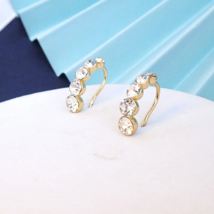 Slide In Crystal Lined Earrings