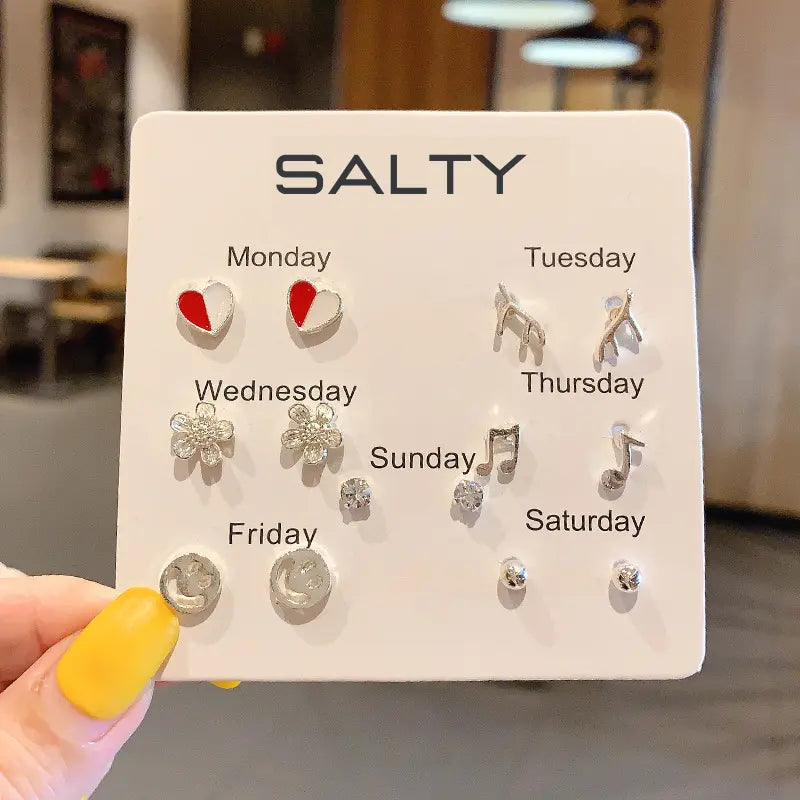 "Soul" Weekly 7 Stud Earrings