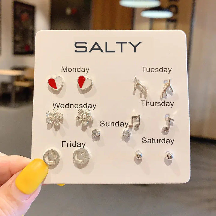 "Soul" Weekly 7 Stud Earrings