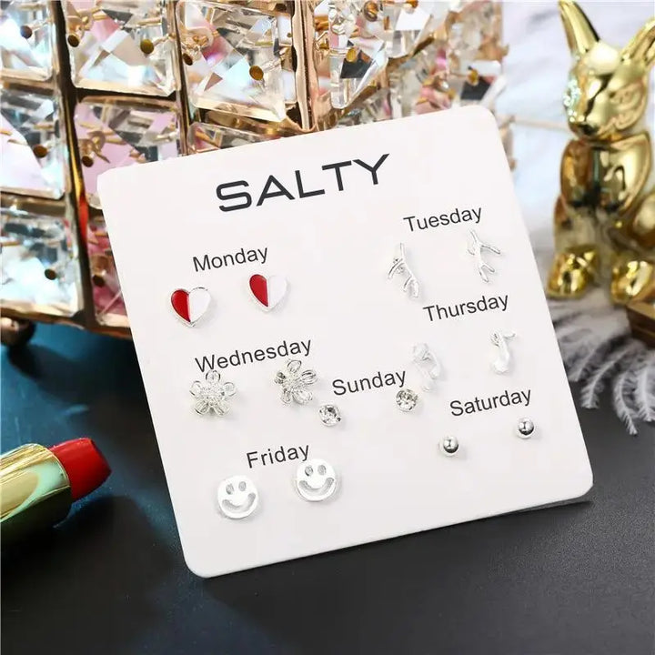 "Soul" Weekly 7 Stud Earrings