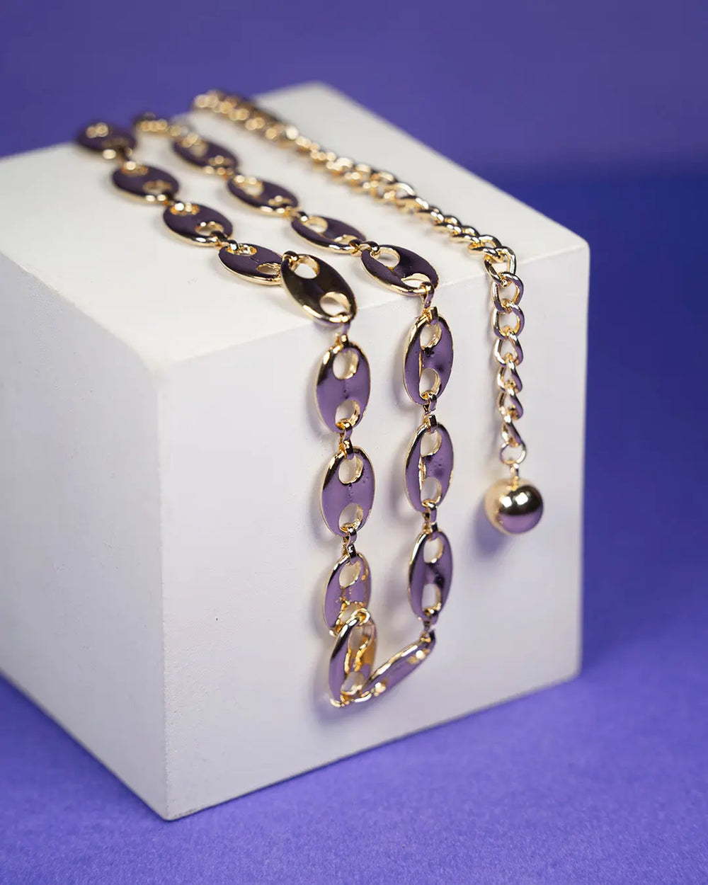 Stylist Gold Charm Necklace