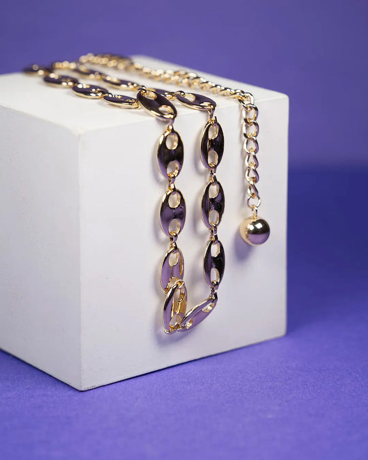 Stylist Gold Charm Necklace