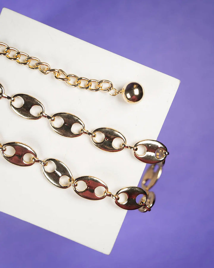 Stylist Gold Charm Necklace