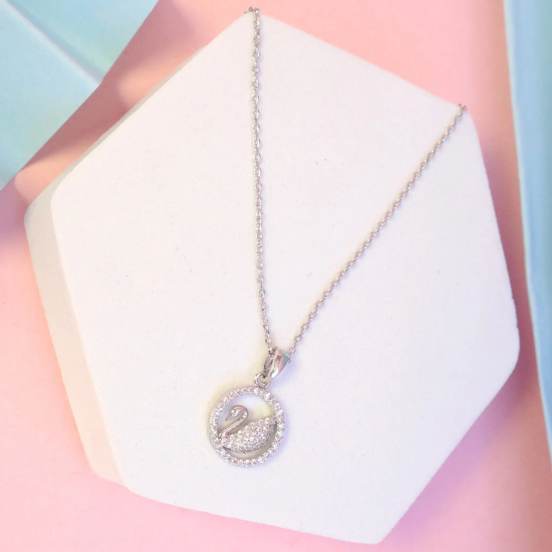 Swan Circle Catcher Necklace
