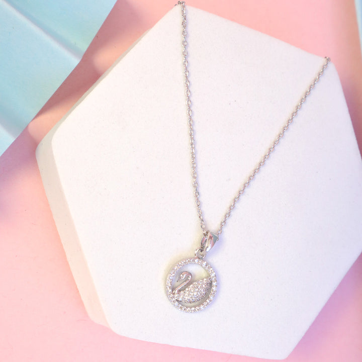 Swan Circle Catcher Necklace