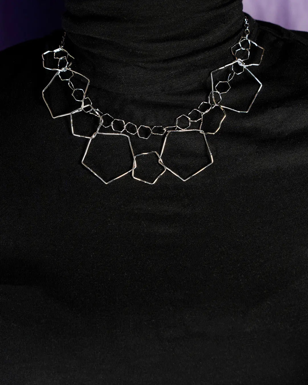 Western Double Strand Necklace- silver