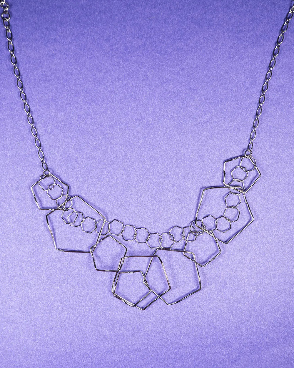 Western Double Strand Necklace- silver